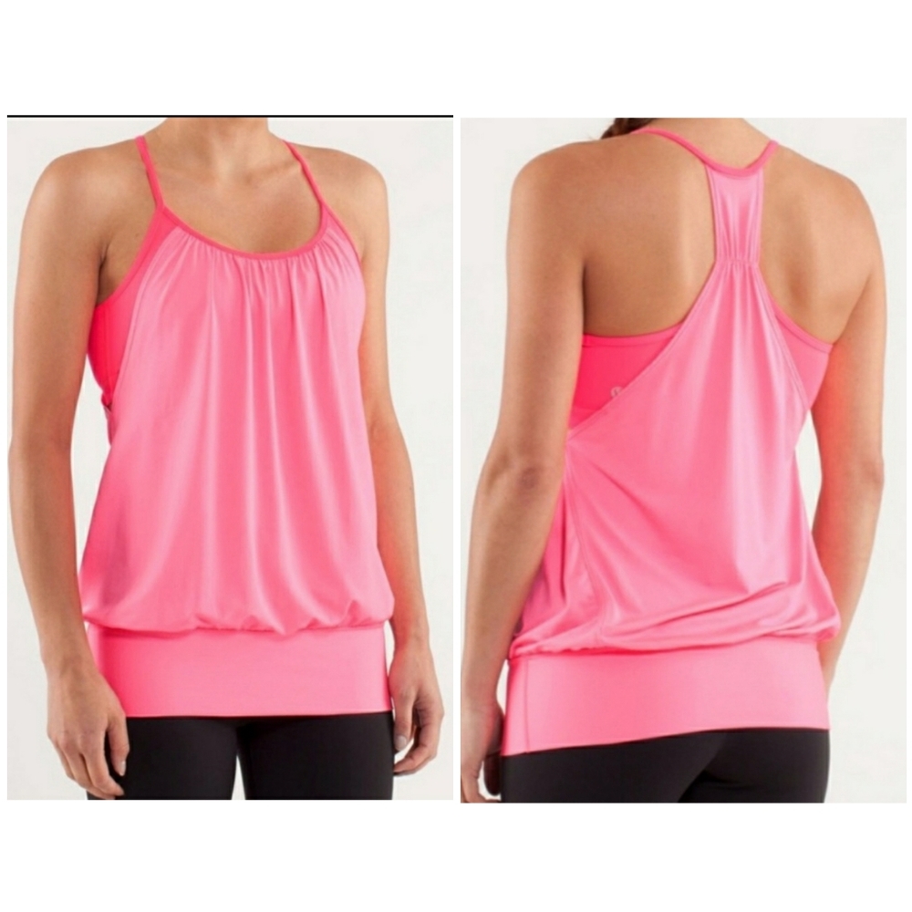 Lululemon no limits pink tank top